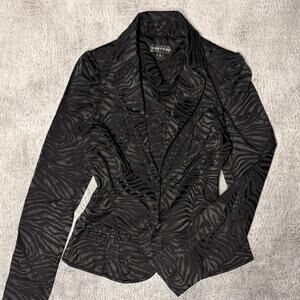 Y2k Rampage Monochrome Zebra Blazer